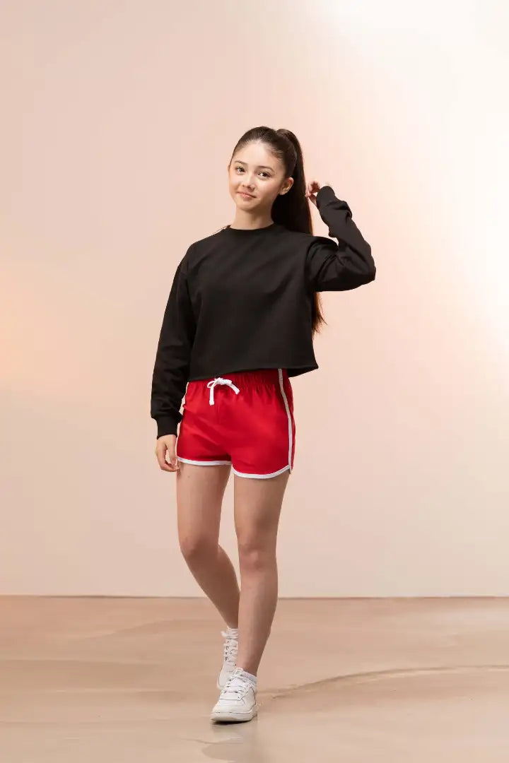 COOZO-Skinnifit Kids cropped slounge sweat (SM515)