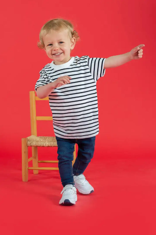 COOZO-Larkwood Baby/Toddler Striped Crew Neck T-Shirt (LW027)