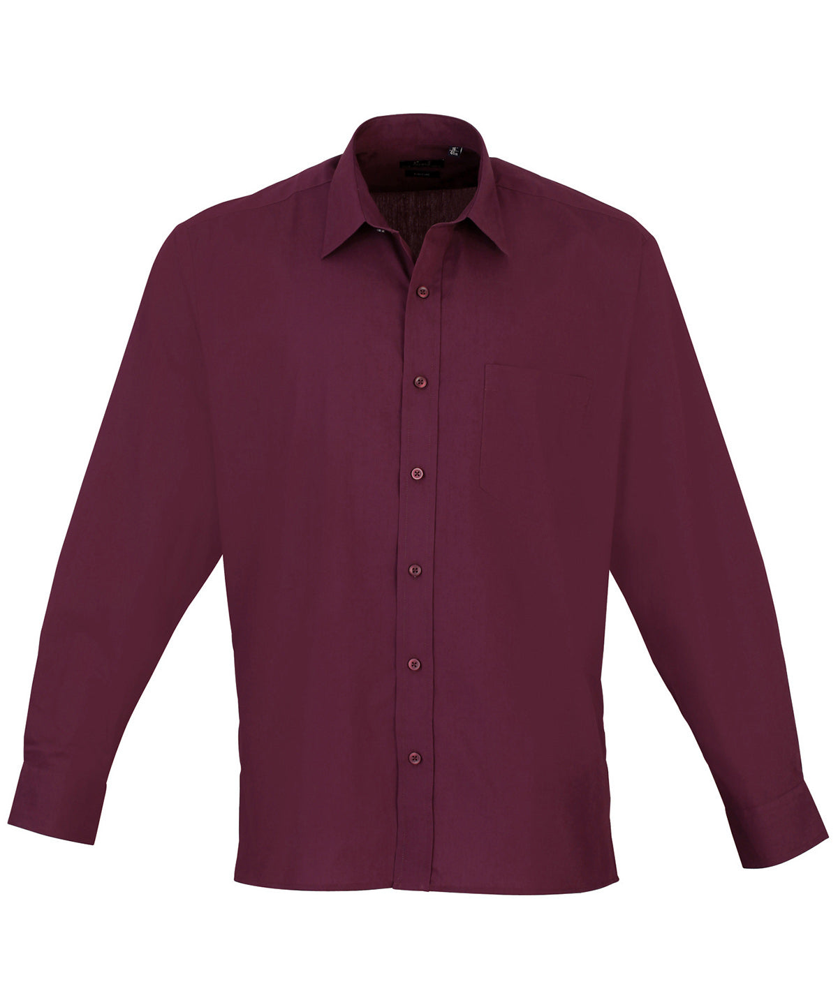 Premier Long Sleeve Poplin Shirt (PR200) Optional Colors - COOZO