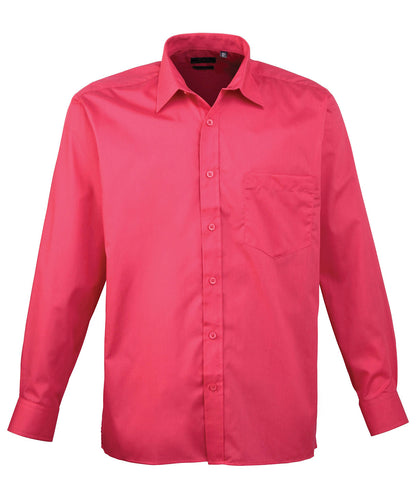 Premier Long Sleeve Poplin Shirt (PR200) Optional Colors - COOZO