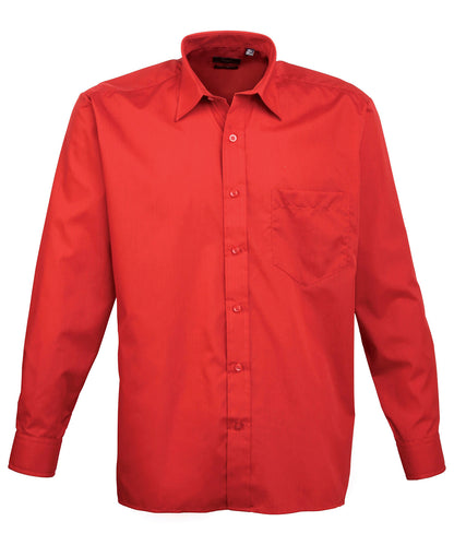 Premier Long Sleeve Poplin Shirt (PR200) Bright Colors - COOZO
