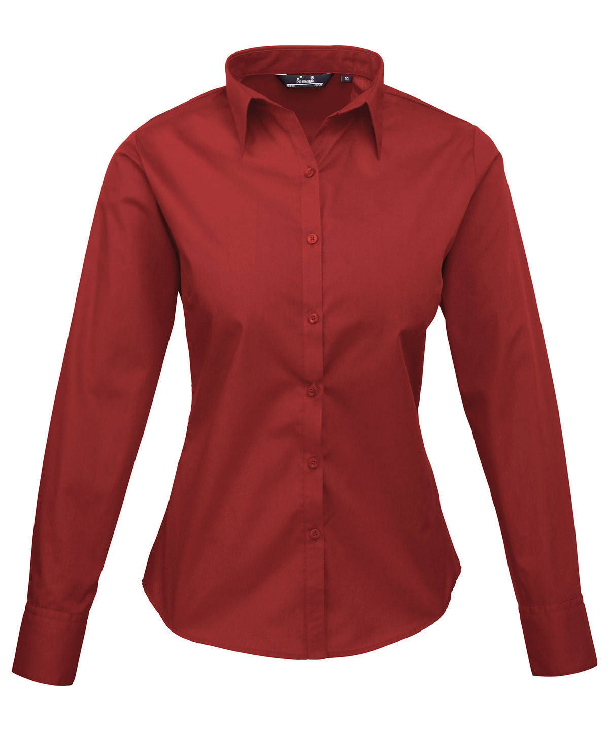 Premier Ladies Long Sleeve Poplin Blouse (PR300) Bright Colors - COOZO