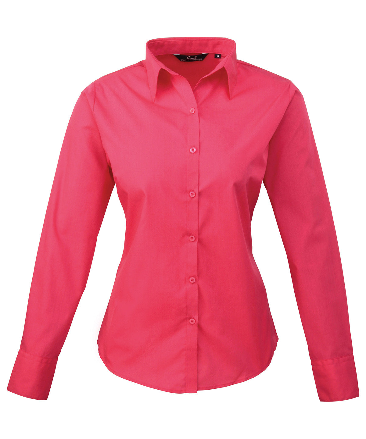 Premier Ladies Long Sleeve Poplin Blouse (PR300) Bright Colors - COOZO