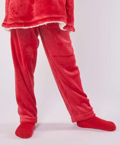 The kids Ribbon luxury Eskimo-style fleece pants - COOZO