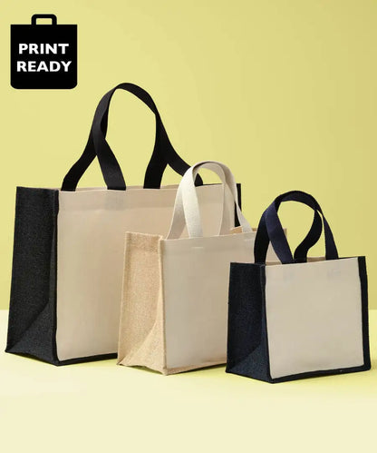COOZO-Jute canvas panel shopper