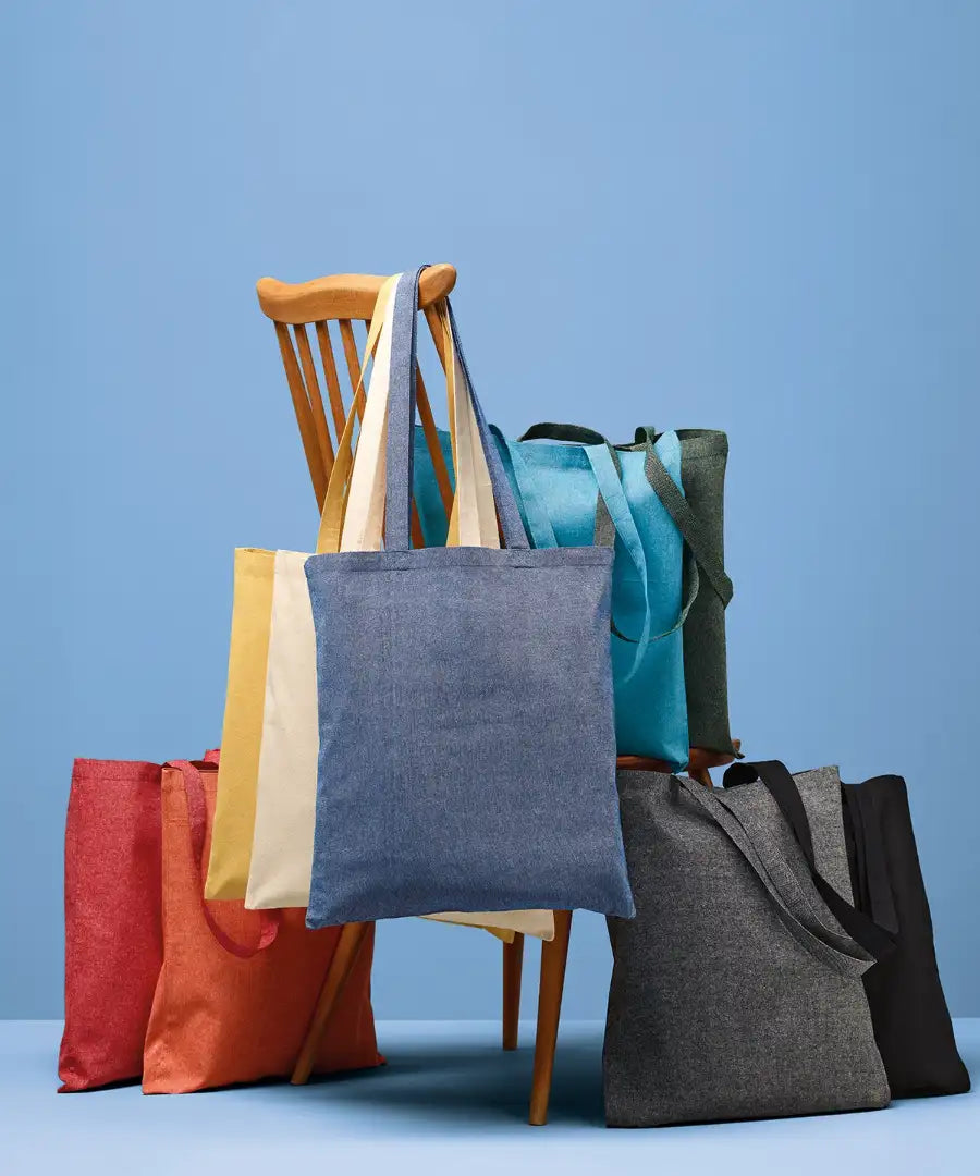 COOZO-Recycled cotton shopper long handle
