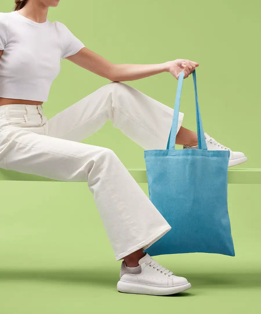 COOZO-Recycled cotton shopper long handle