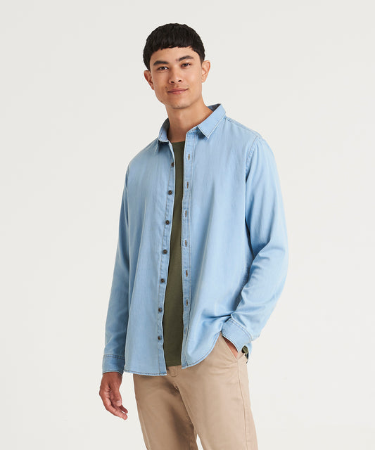 AWDis So Denim Jack Denim Shirt SD040 - COOZO