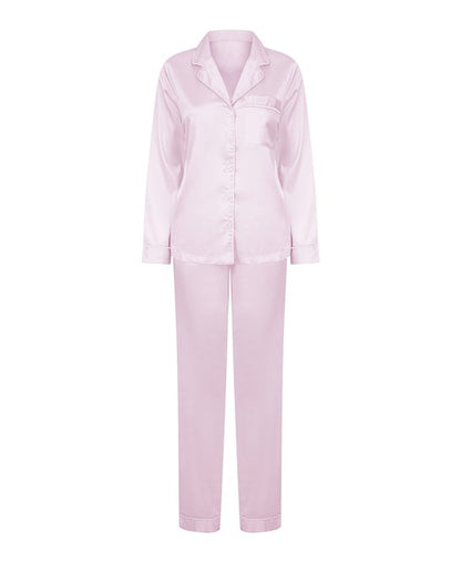 LADIES SATIN LONG PYJAMAS - COOZO