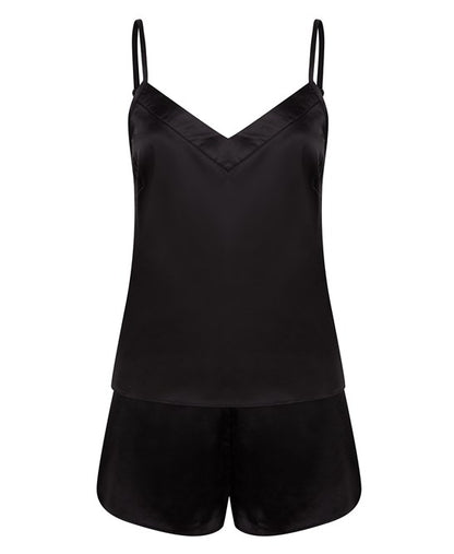 LADIES SATIN CAMI SHORT PYJAMAS - COOZO