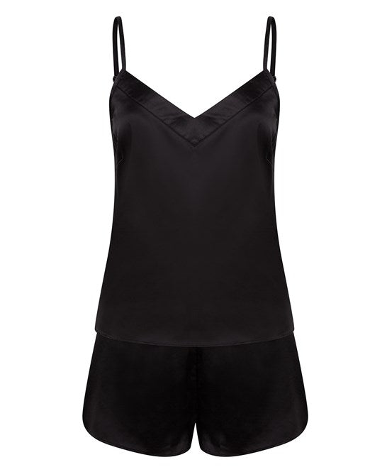 LADIES SATIN CAMI SHORT PYJAMAS - COOZO