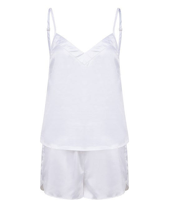 LADIES SATIN CAMI SHORT PYJAMAS - COOZO
