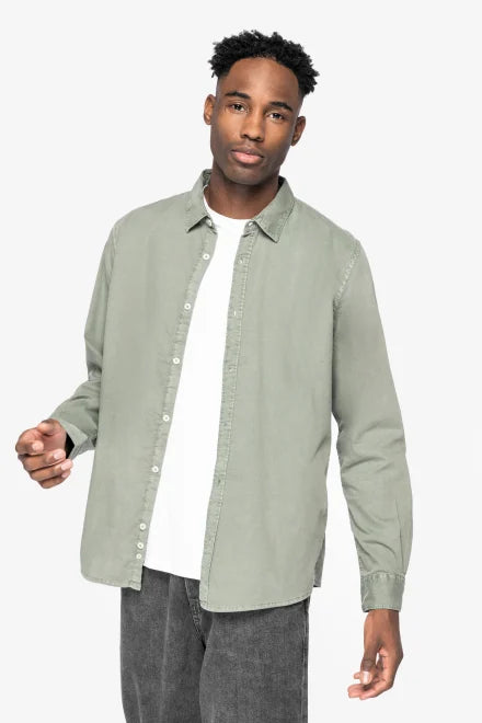 COOZO-Native Spirit Washed Long Sleeve Shirt (NS502)