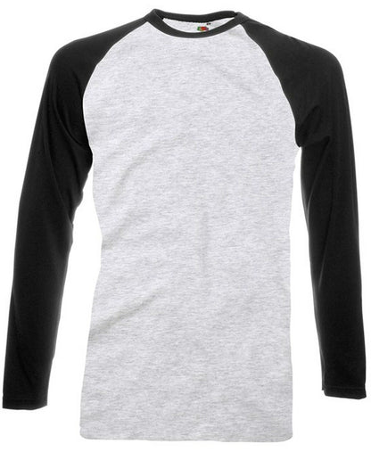 Fruit Of The Loom 61028 Adult Baseball Long Sleeve T-Shirt - COOZO