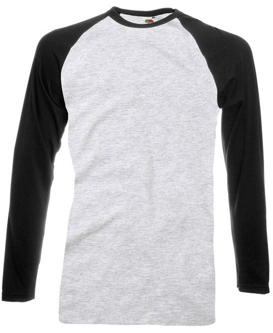 Fruit Of The Loom 61028 Adult Baseball Long Sleeve T-Shirt - COOZO