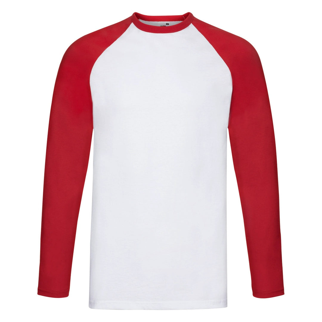 Fruit Of The Loom 61028 Adult Baseball Long Sleeve T-Shirt - COOZO
