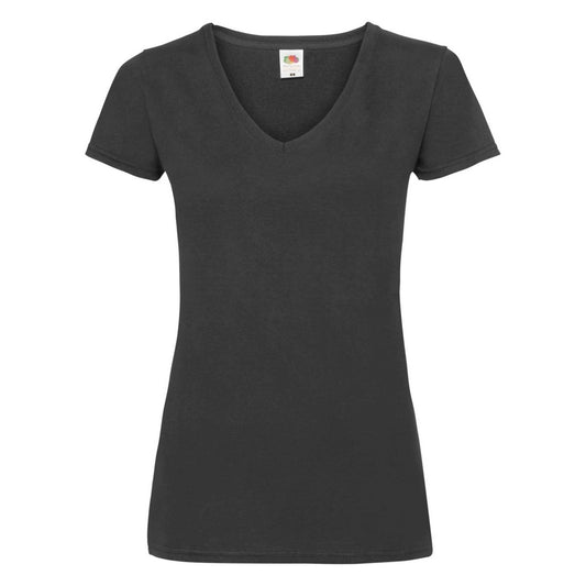 Fruit Of The Loom 61398 Ladies Valueweight V-Neck T-Shirt - COOZO