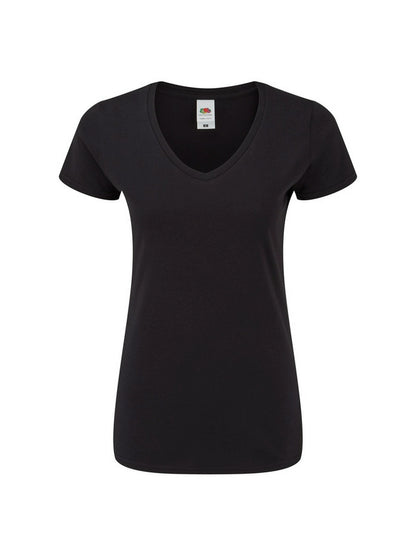 Fruit Of The Loom 61444 Ladies Iconic 150 V-Neck T-Shirt - COOZO
