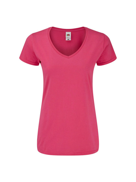 Fruit Of The Loom 61444 Ladies Iconic 150 V-Neck T-Shirt - COOZO