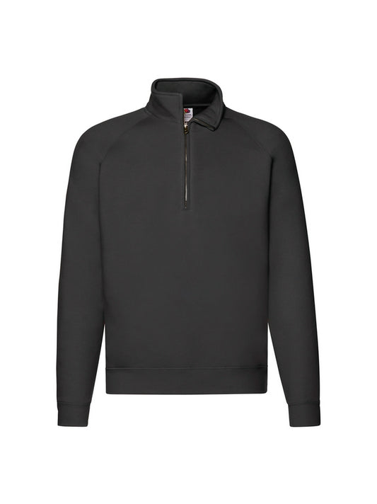 Fruit Of The Loom 62032 Mens Premium Zip Neck Sweat - COOZO