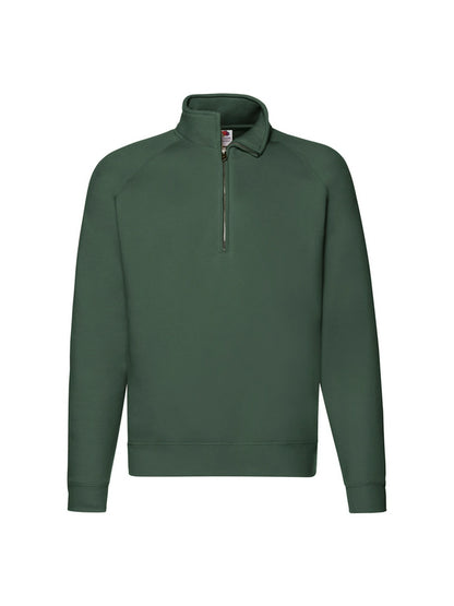 Fruit Of The Loom 62032 Mens Premium Zip Neck Sweat - COOZO