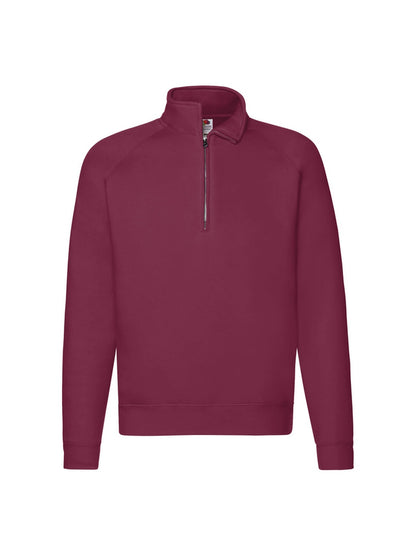 Fruit Of The Loom 62032 Mens Premium Zip Neck Sweat - COOZO