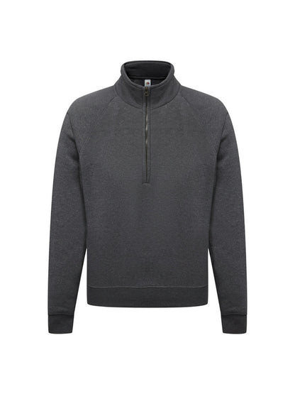 Fruit Of The Loom 62032 Mens Premium Zip Neck Sweat - COOZO