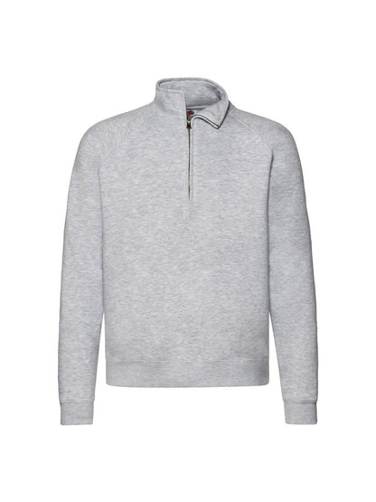 Fruit Of The Loom 62032 Mens Premium Zip Neck Sweat - COOZO