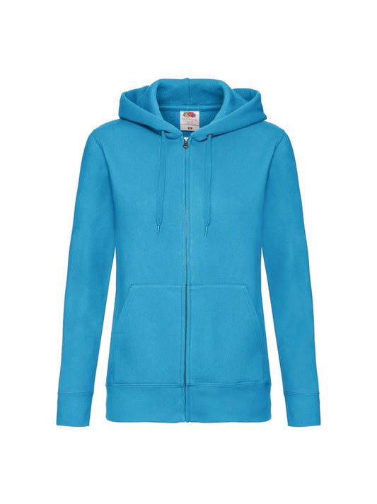 Fruit Of The Loom 62118 Ladies Premium Zip Hooded Sweatshirt - COOZO