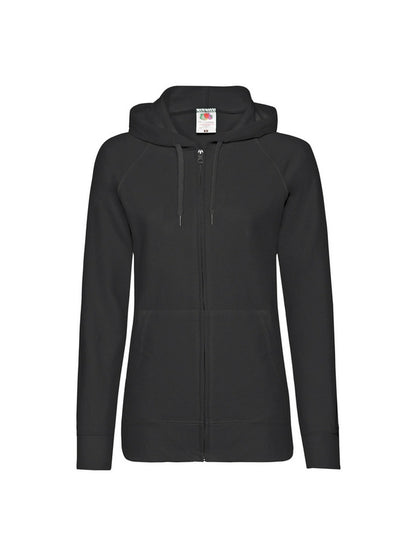 Fruit Of The Loom 62150 Ladies Lightweight Hooded Sweat Jacket - COOZO