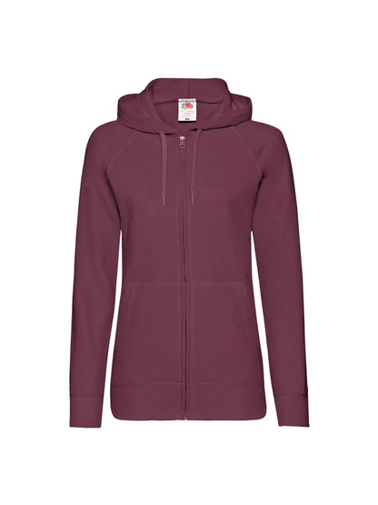 Fruit Of The Loom 62150 Ladies Lightweight Hooded Sweat Jacket - COOZO