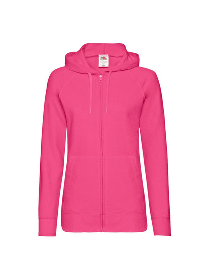 Fruit Of The Loom 62150 Ladies Lightweight Hooded Sweat Jacket - COOZO