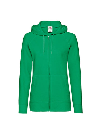 Fruit Of The Loom 62150 Ladies Lightweight Hooded Sweat Jacket - COOZO