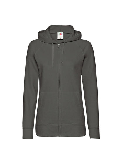Fruit Of The Loom 62150 Ladies Lightweight Hooded Sweat Jacket - COOZO