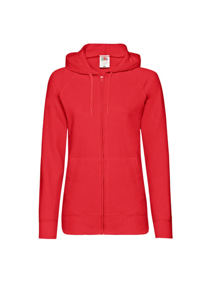 Fruit Of The Loom 62150 Ladies Lightweight Hooded Sweat Jacket - COOZO