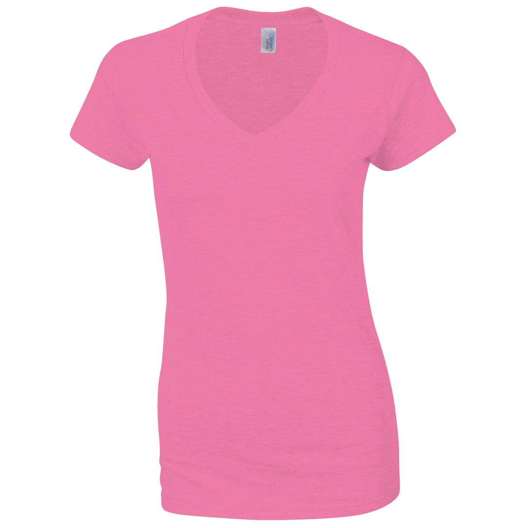 Gildan 64V00L Ladies SoftStyle V-Neck T-Shirt - COOZO