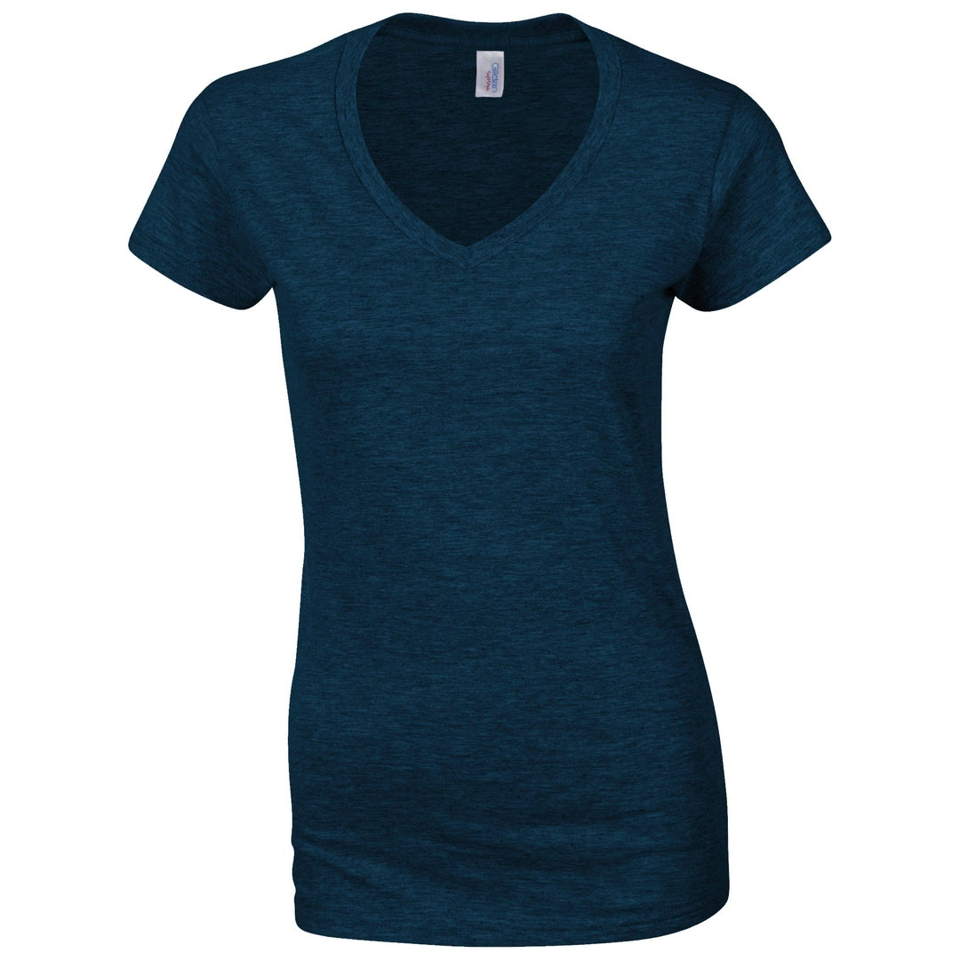 Gildan 64V00L Ladies SoftStyle V-Neck T-Shirt - COOZO