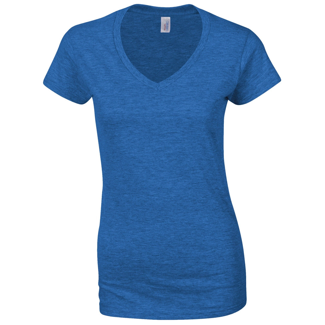 Gildan 64V00L Ladies SoftStyle V-Neck T-Shirt - COOZO
