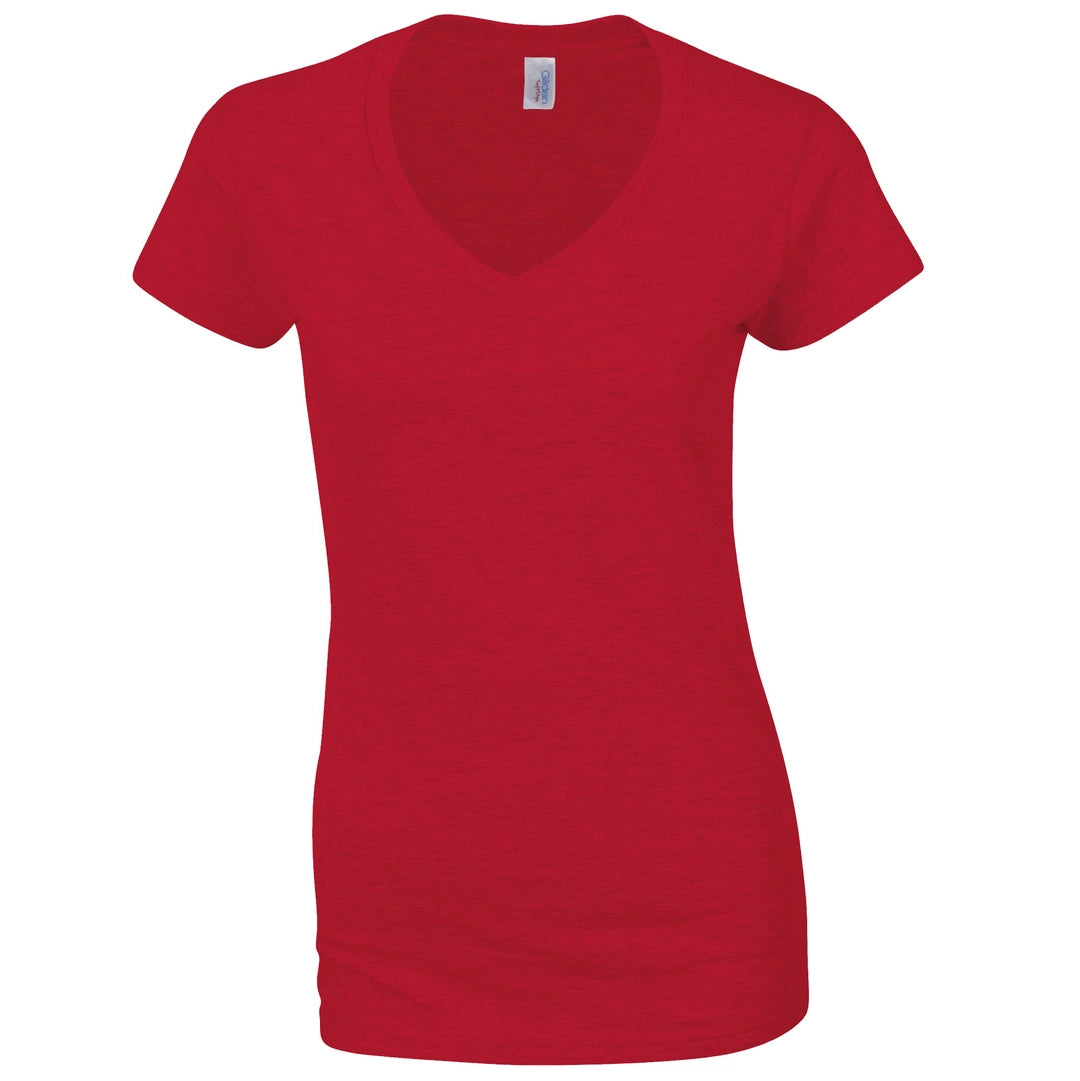 Gildan 64V00L Ladies SoftStyle V-Neck T-Shirt - COOZO