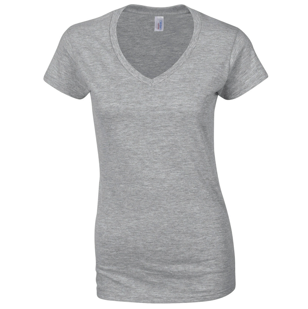 Gildan 64V00L Ladies SoftStyle V-Neck T-Shirt - COOZO