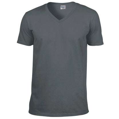 Gildan 64V00 Adult Softstyle Ringspun Cotton V-Neck T-Shirt - COOZO