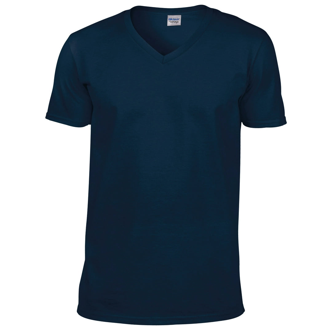 Gildan 64V00 Adult Softstyle Ringspun Cotton V-Neck T-Shirt - COOZO