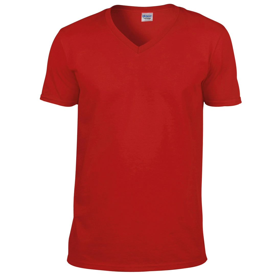 Gildan 64V00 Adult Softstyle Ringspun Cotton V-Neck T-Shirt - COOZO