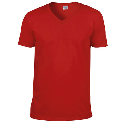 Gildan 64V00 Adult Softstyle Ringspun Cotton V-Neck T-Shirt - COOZO