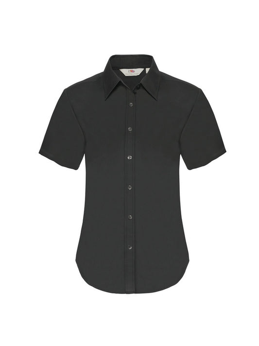 Fruit Of The Loom 65000 Ladies Oxford Short Sleeve Shirt - COOZO