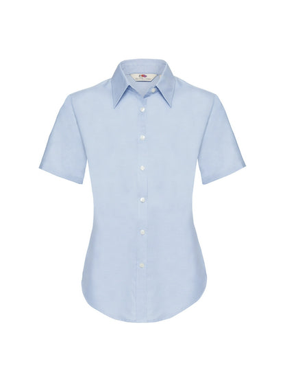 Fruit Of The Loom 65000 Ladies Oxford Short Sleeve Shirt - COOZO