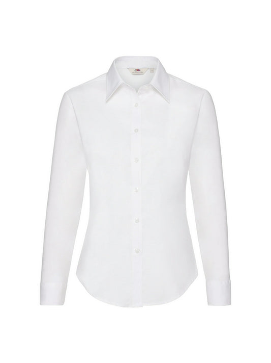 Fruit Of The Loom 65002 Ladies Oxford Long Sleeve Shirt - COOZO
