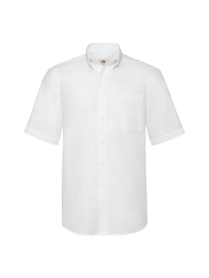 Fruit Of The Loom 65112 Mens Oxford Short Sleeve Shirt - COOZO