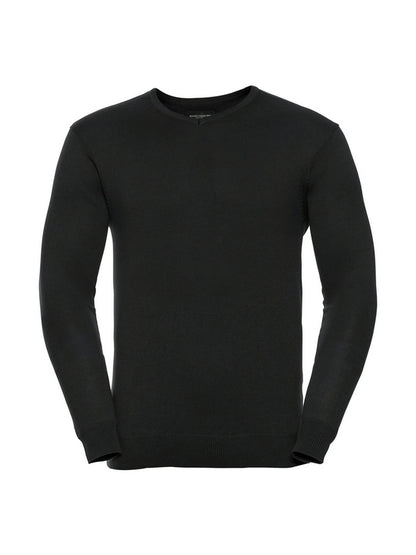 Russell Collection 710M Adult Knitted V-Neck Pullover - COOZO