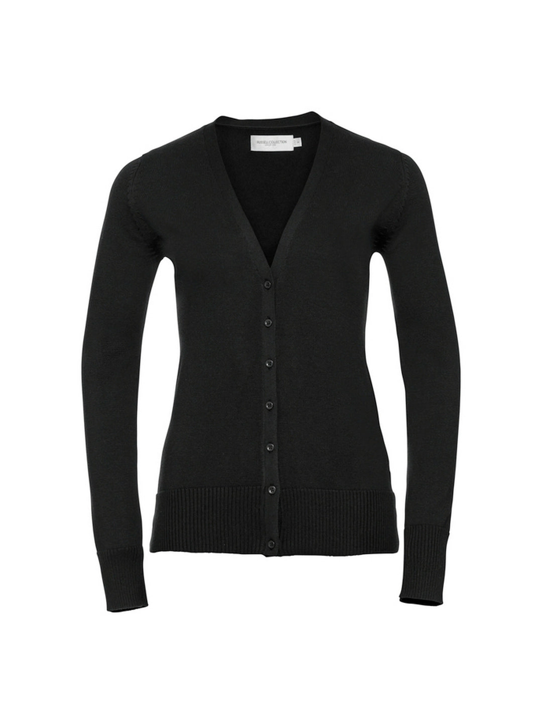 Russell Collection 715F Ladies Knitted V-Neck Cardigan - COOZO